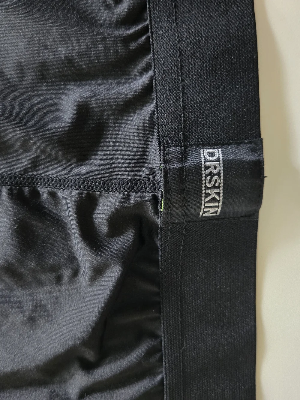 DRSKIN Mens Black and Neon Green Compression Leggings